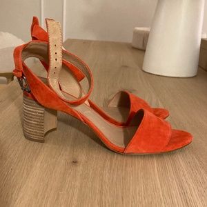Madewell Lainey Red Suede Sandals New Size 9.5